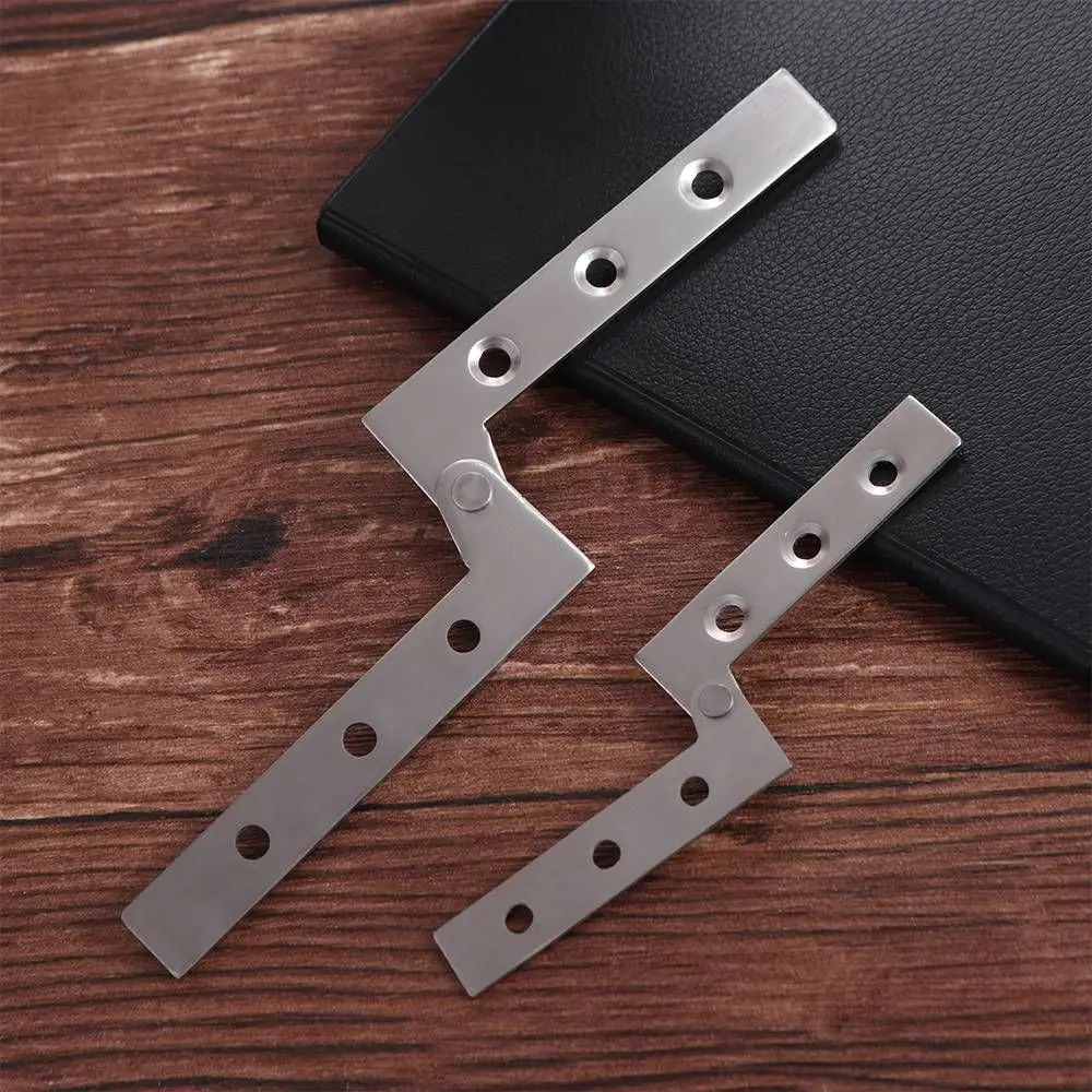 

2PCS Chicken beak Hidden Hinges Inset Seven-word Invisible Door Pivot Hinge Stainless Steel 360 Degree Rotating