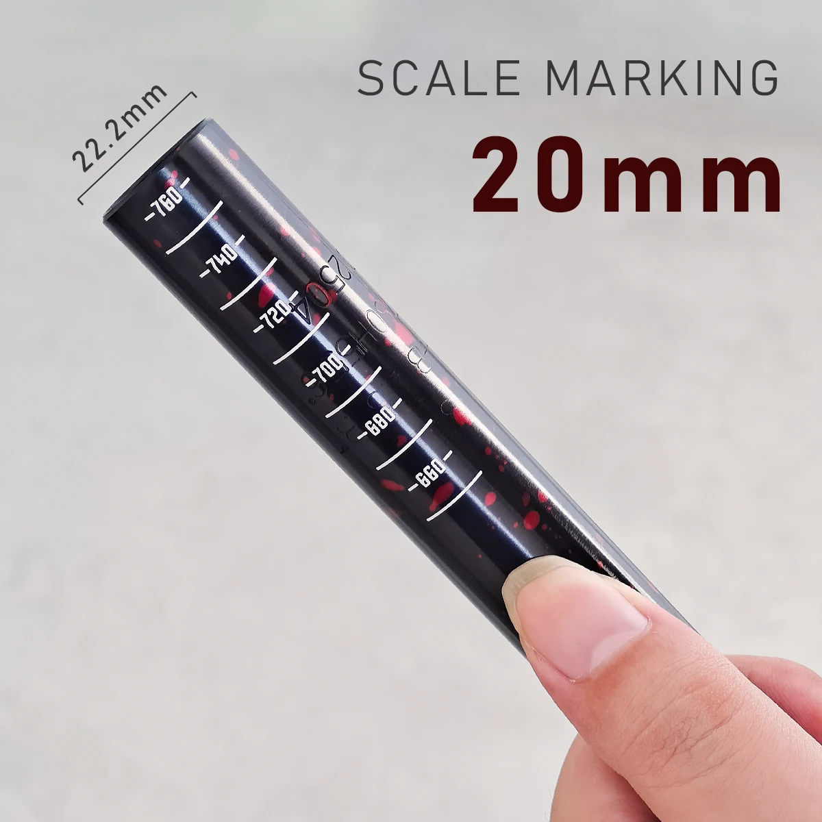 KRSEC 31,8 mm Mountainbike-Lenker, Fahrrad-Riser-Lenker aus Aluminiumlegierung, 55 mm Aufstieg, 780 mm Länge, Lenker mit heller Oberfläche – Detail 4