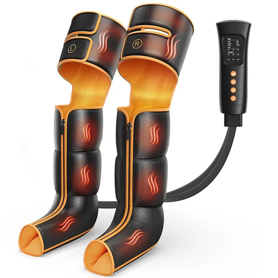 

Massager with Heat and Compression, Foot and Full Leg Massager for Circulation and Pain Relief, Sequential Compression Boots wit