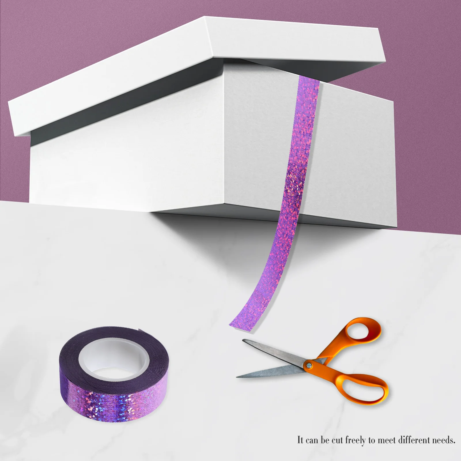 

3 Rolls Glitter Tape Stickers Cloth Duct Tape Purple Colored Craft Supplies Kids Scrapbooking Decorations Anti Tear Thickened