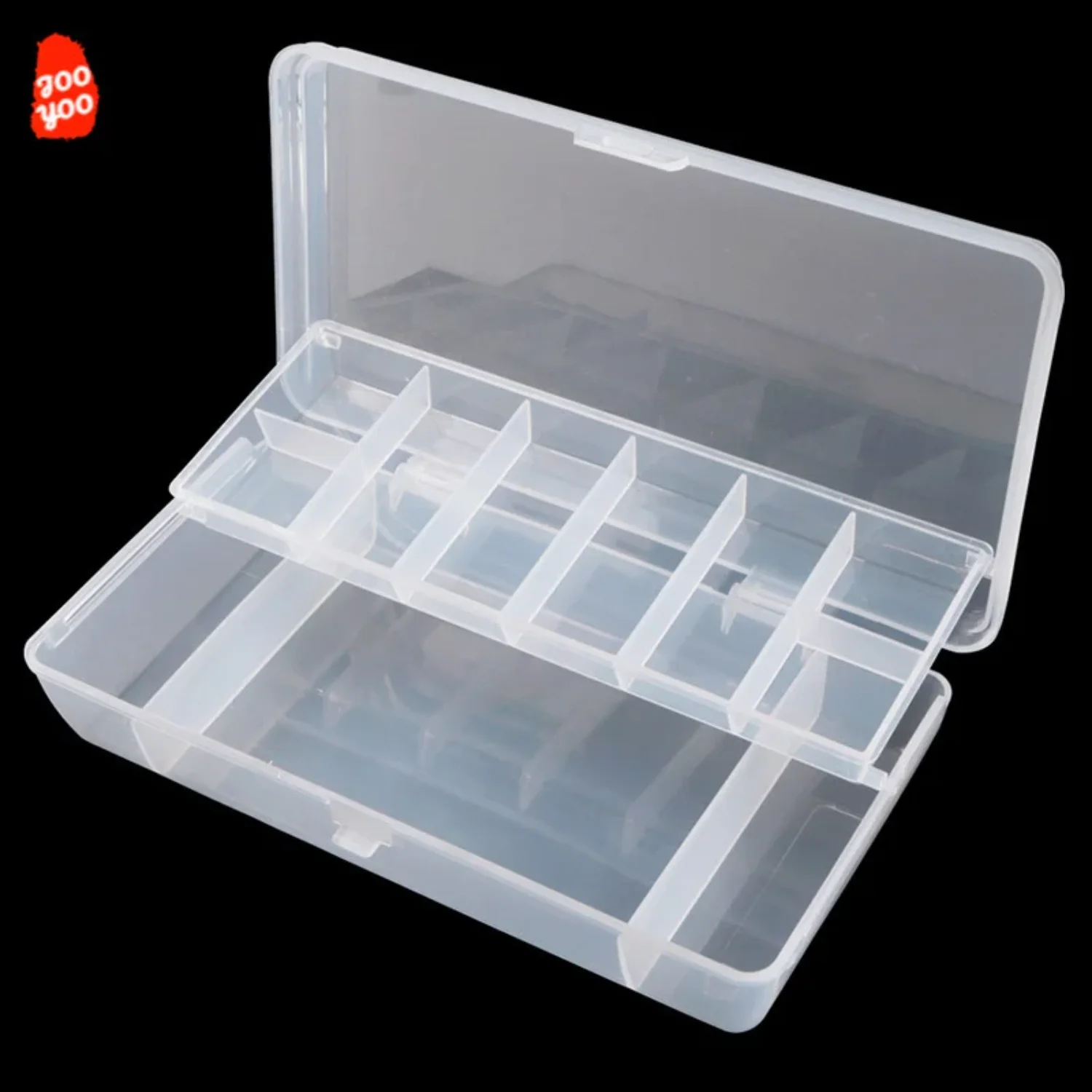 Multi Grid Dual Layer Double Sided Fishing Lure  Box Plastic Tool Boxes Fly Fishing Supplies Fishing Case