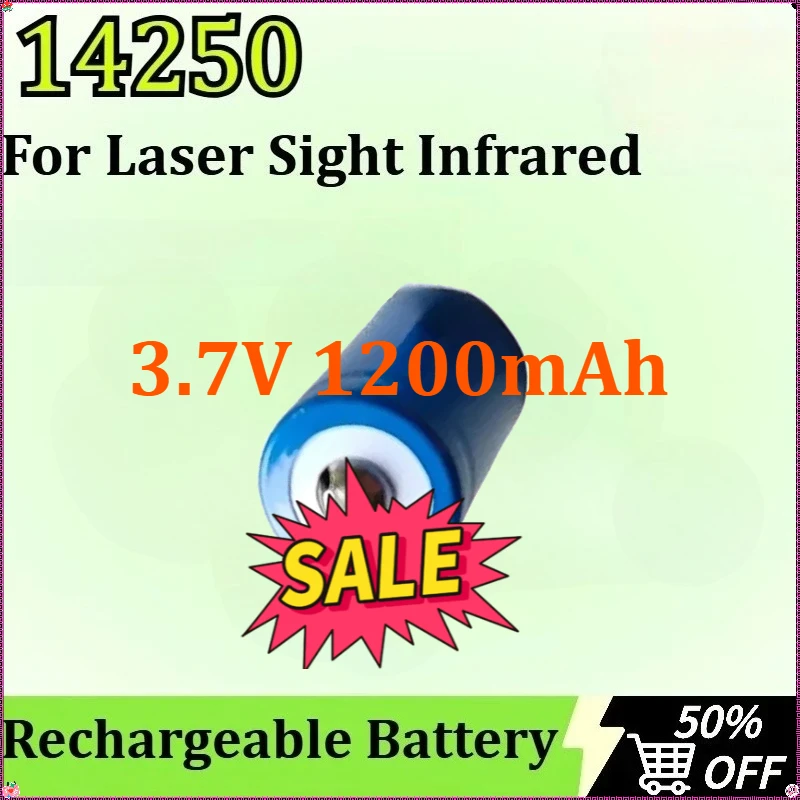 

For Laser Sight Infrared Battery Rechargeable ER14250 New Lithium Battery 14250 Rechargeable Lithium Battery 3.7V 1200mAh