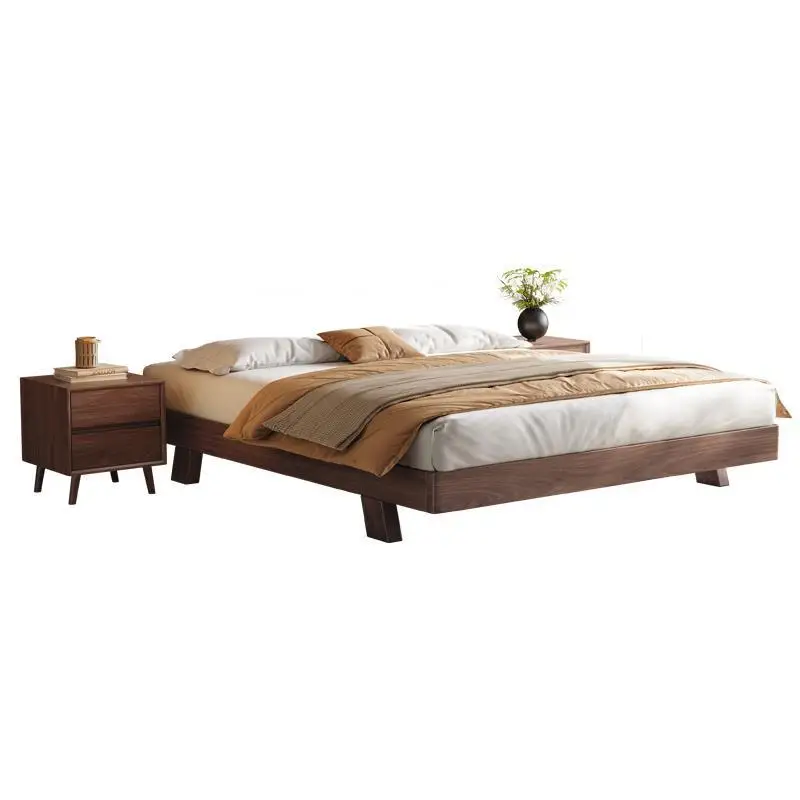 

Small apartment 1 meter 2 master bedroom large bed 1 meter 8 simple modern bedside bed