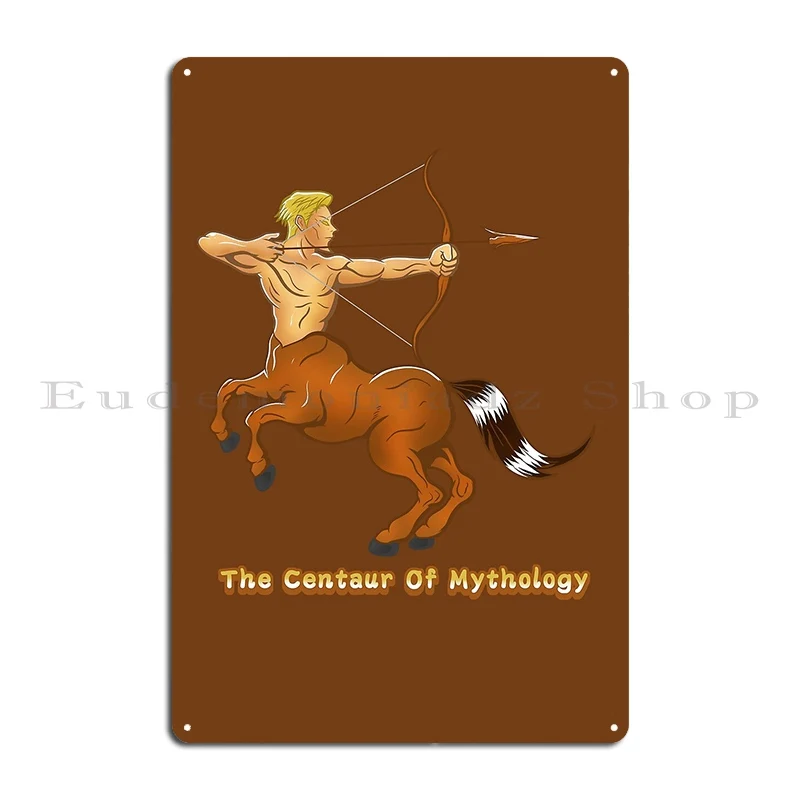 Sagittarius The Centaur Of Mythology Metal Plaque Bar Design Pub Designing Bar Cave Designer Tin Sign Poster