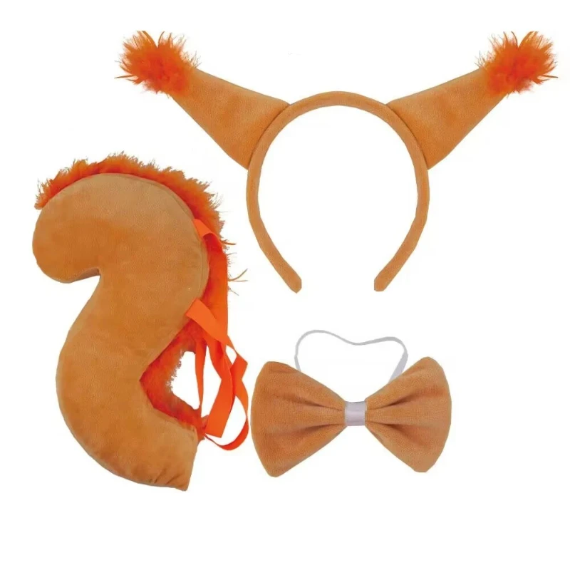 Girls Squirrel Costume Kids Orange Animal Themed Tulle Tutu Dress for Girls Toddler Halloween Carnival Party Dress Up Clothes
