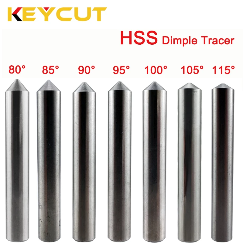 

HSS Dimple Tracer Point Probe 80° 85° 90° 95° 100° 105° 115° for Vertical Manual Key Copy Machine Locksmith Tools