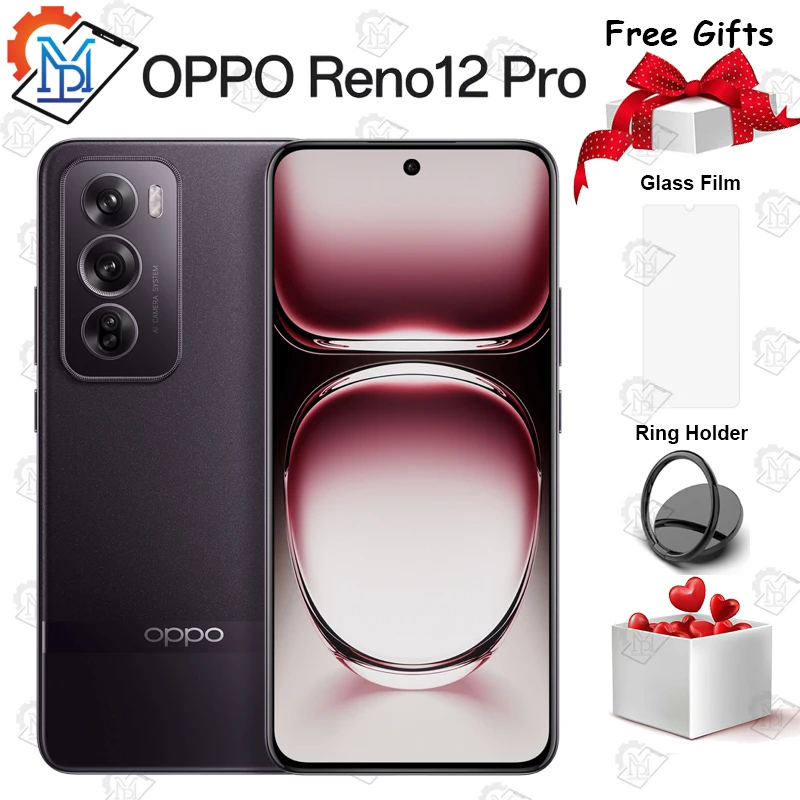 Original Oppo Reno 12 Pro 5G Mobile Phone 6.7 Inches 120Hz Screen Dimensity 9200 ColorOS 14.1 Battery 5000mAh AI Smartphone