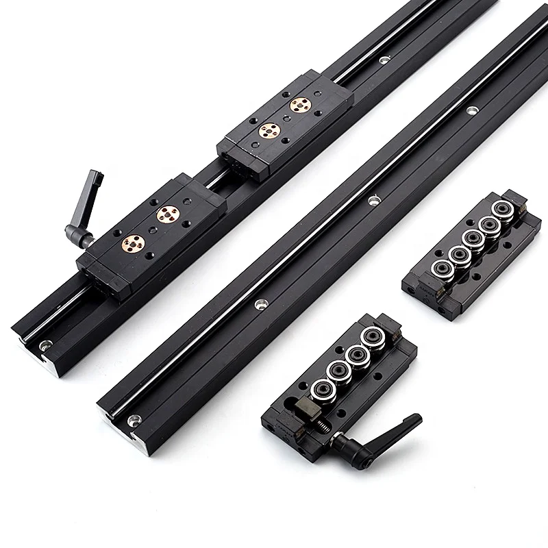 

SGR Aluminum Square Roller Rail 1pcs SGR15 1000mm With 1pcs SGB15 3 Wheel Slide Block Double Axis Linear Guide for CNC Machine