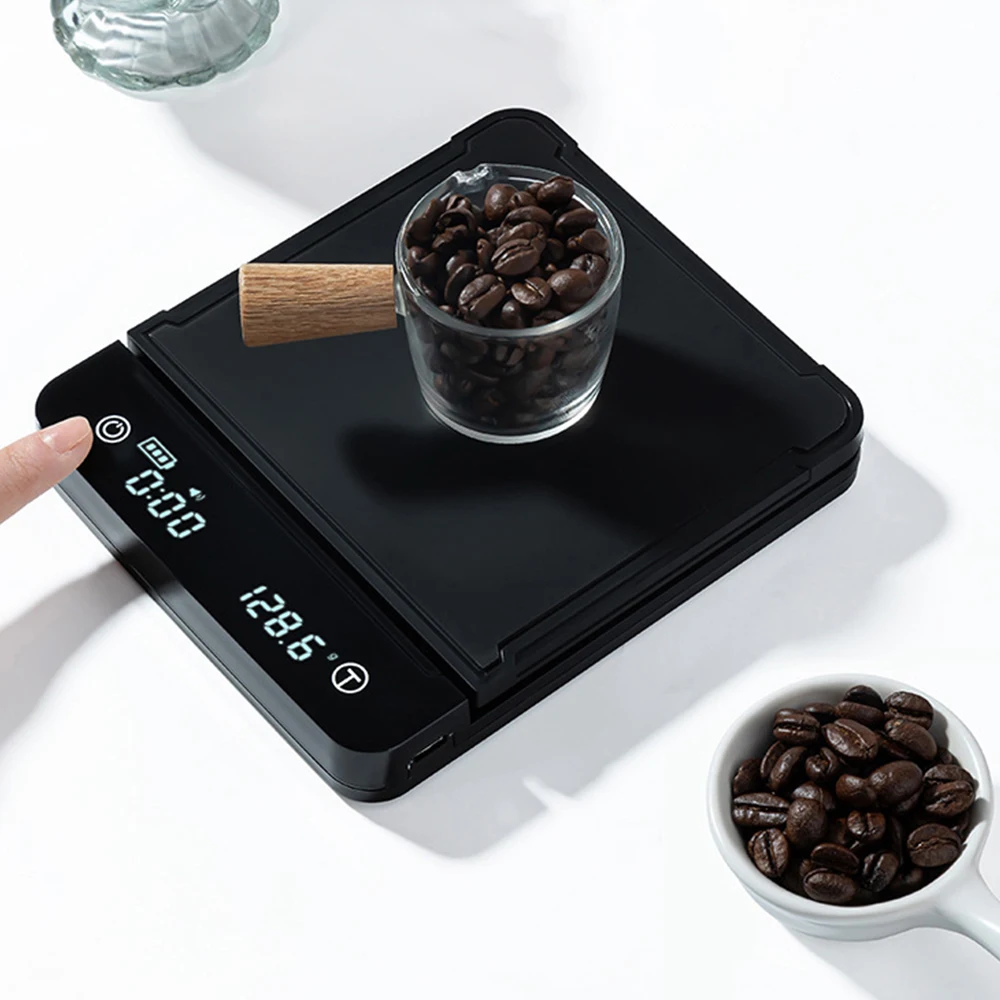 Digital LCD Kitchen Accessories For Food Balance Weighing Kitchen Scales with Timer Electronic Coffee Scale 3kg 0.1g