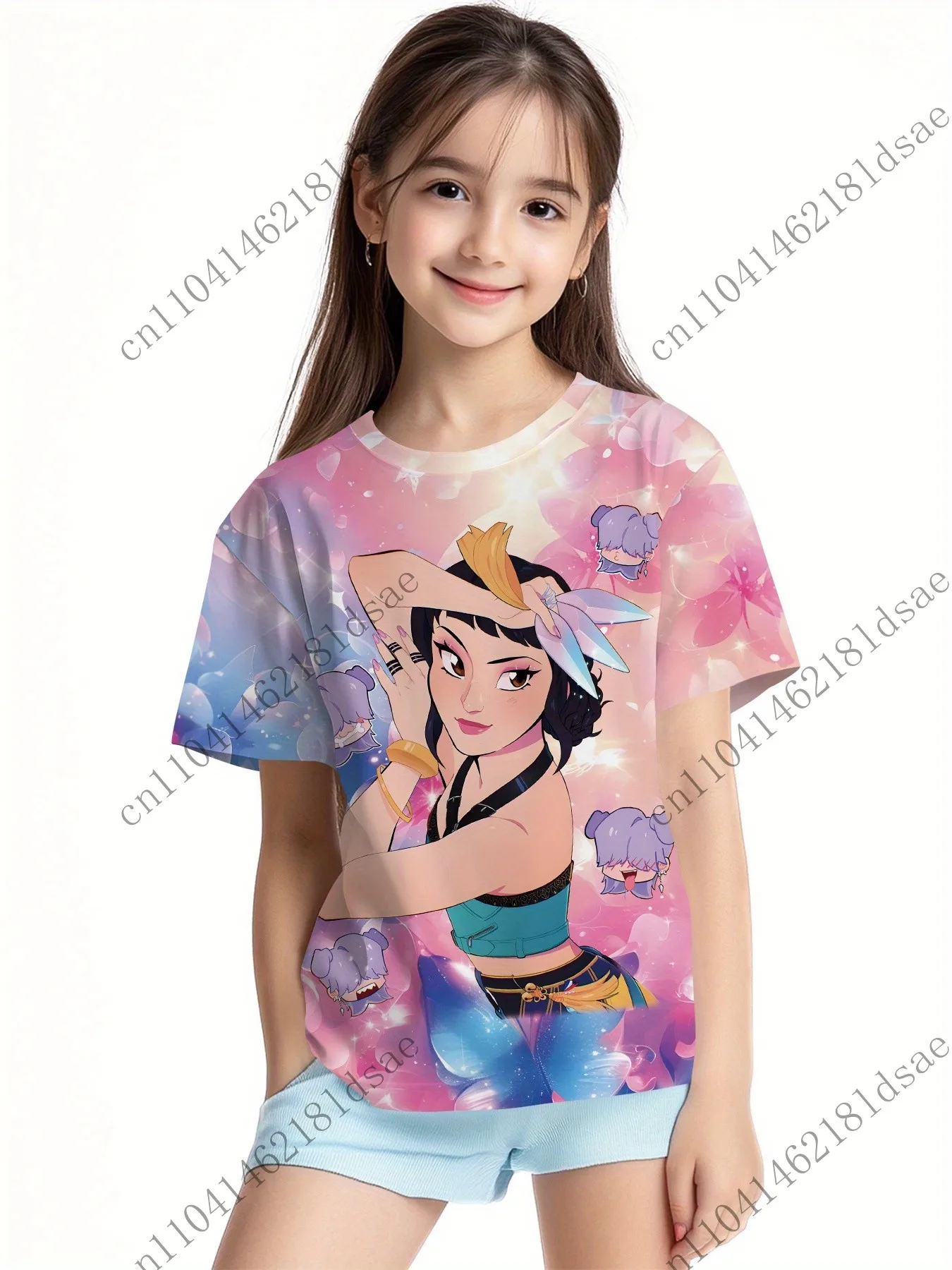 

2526 ГОРЯЧИЙ 3D принт, повседневные уличные летние топы с героями мультфильмов, модная футболка Y2k, одежда для женщин и детей, полиэстер, Winx Club Fashion