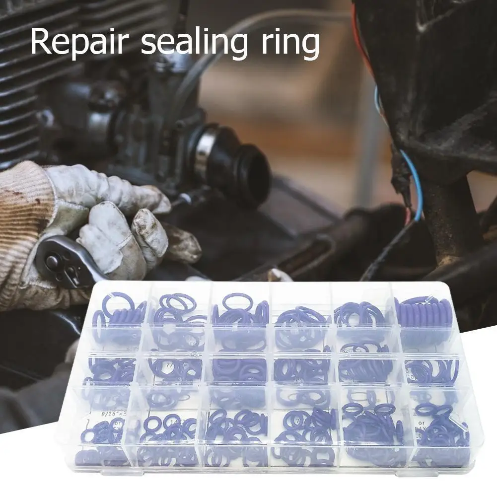 270pcs Rubber HNBR O Rings Seal Kit for Air Conditioning Compressor High Ppressure Resistance Refrigerant Ring Sets