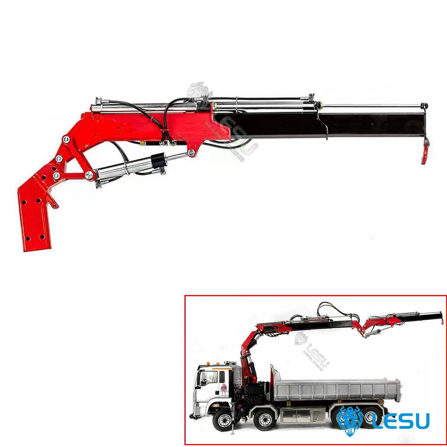 

New LESU Metal Fly Jib Boom Crane Assembled Part for 1/14 RC Hydraulic Tipper Car Truck DIY Upgraded Outdoor Toy In Stock