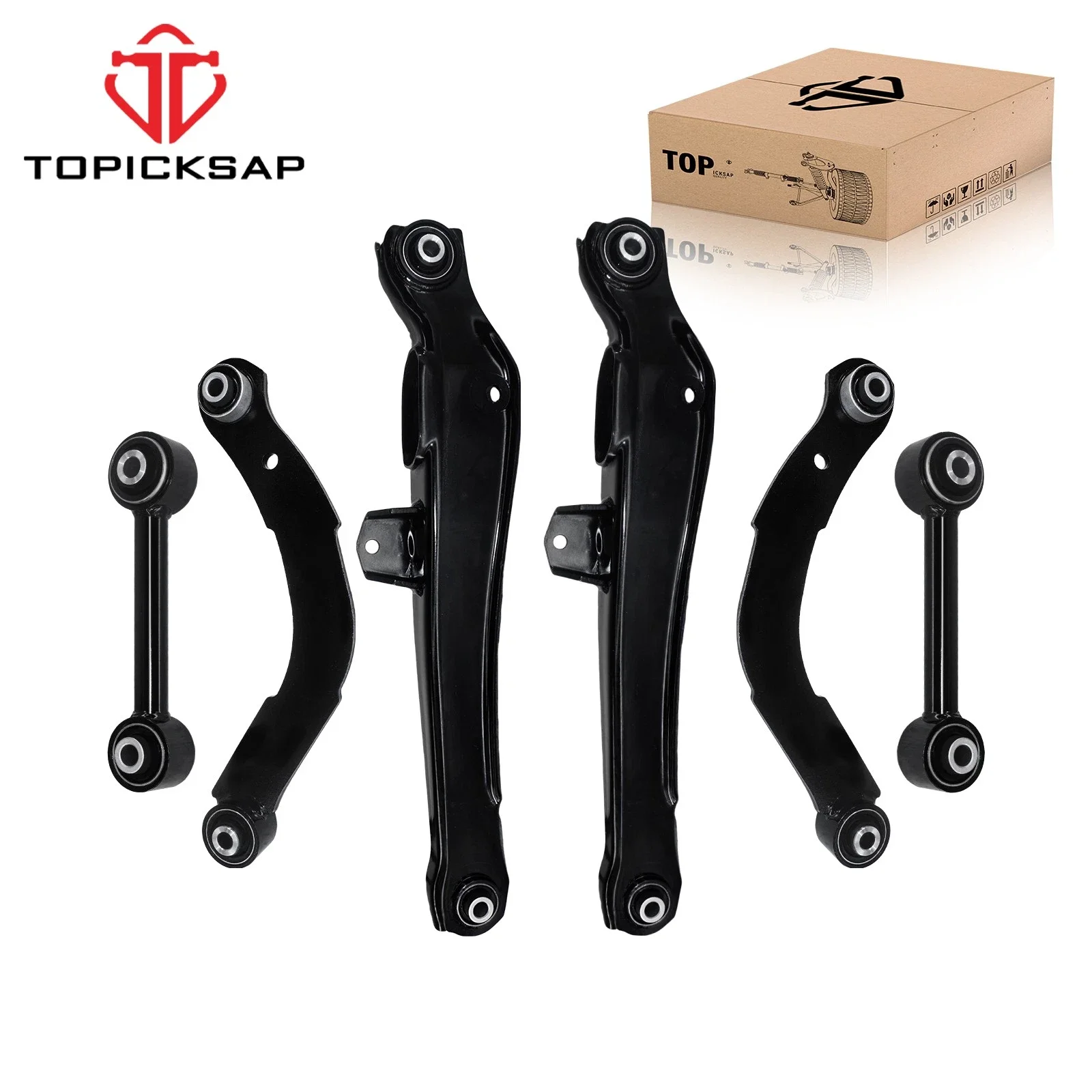 TOPICKSAP 6Pcs Rear Upper/Lower Control Arm & Lateral Link for Jeep Compass/Patriot/Dodge Caliber 2007-2017