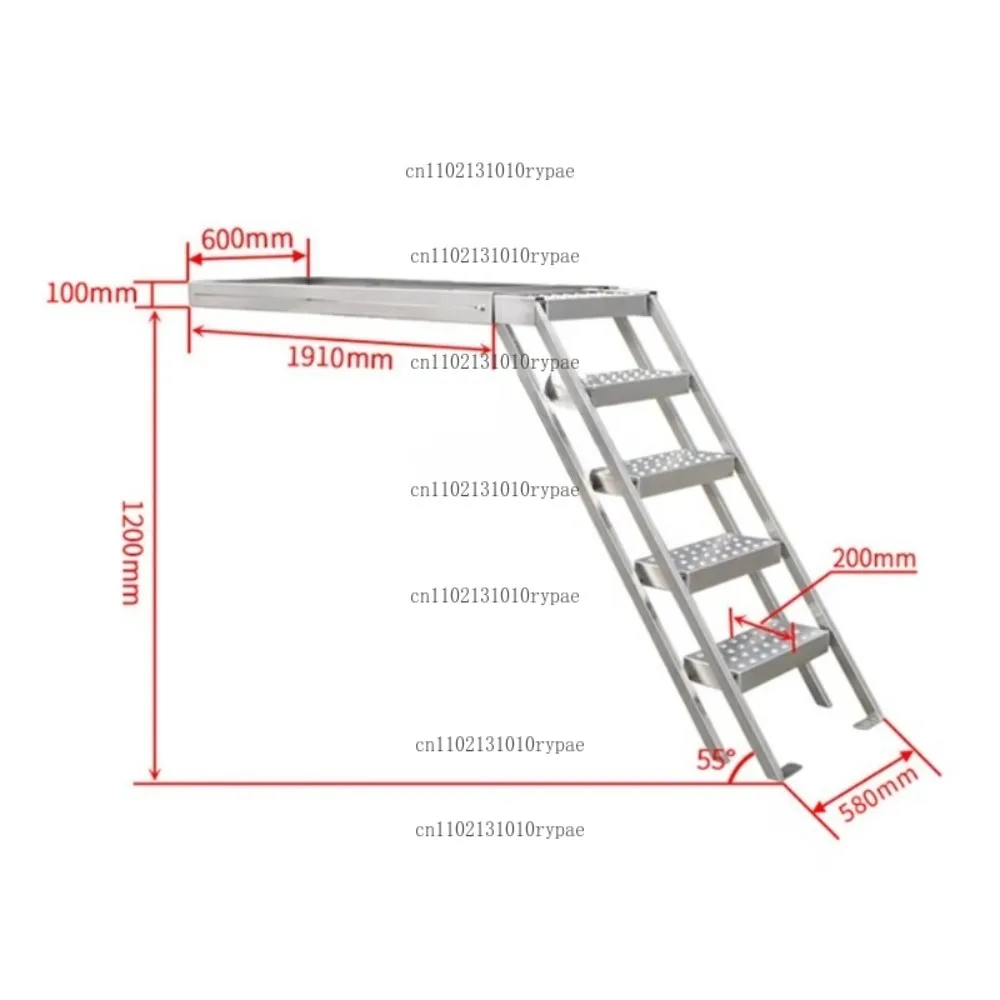 Heavy Steel Folding Step Stool Ladder for Truck Tailgate