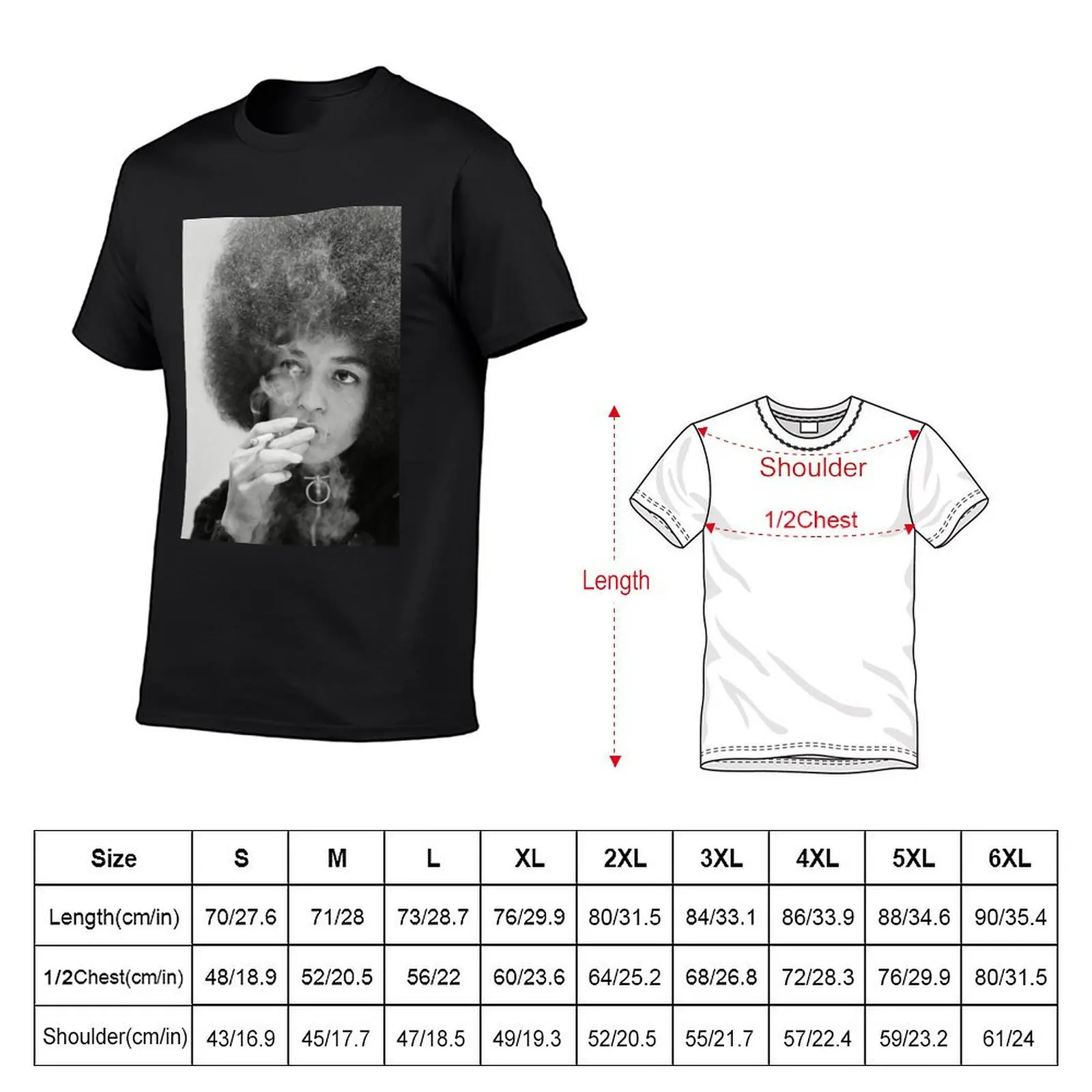 Angela Davis Smoking T-Shirt new edition plus size tops oversizeds quick-drying mens t shirt graphic