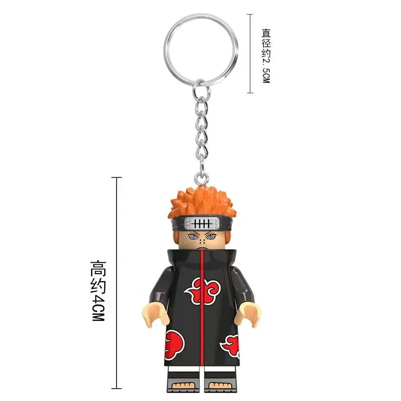 6style Schöner handgefertigter 3D-Cartoon-Naruto-Anime-Schlüsselanhänger, niedliche Mini-Bewegungsfiguren, Kopfmontage-Schlüsselanhänger, Geschenk