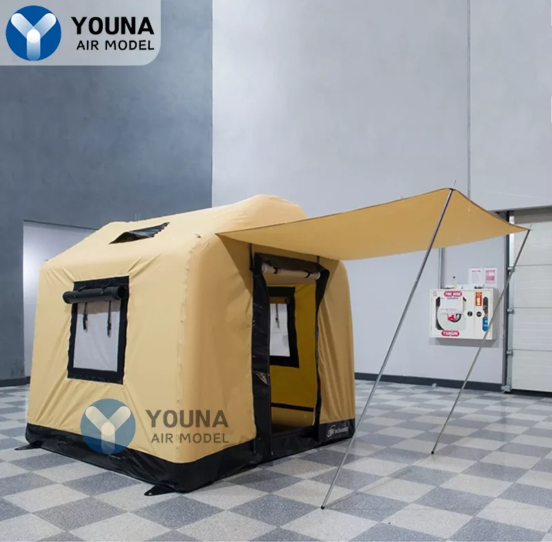 

Outdoor inflatable house tent Climbing Picnic Camping Tent Waterproof PVC Speed Tower Inflatable Tent With Canopy