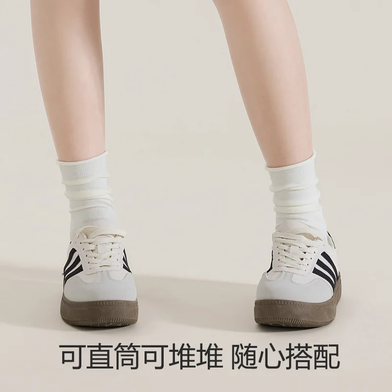 جوارب Ankola Red للنساء، جوارب قطنية بحافة ملفوفة ومزيلة للعرق ومضادة للبكتيريا، مرونة جيدة، مضادة للبيلينغ