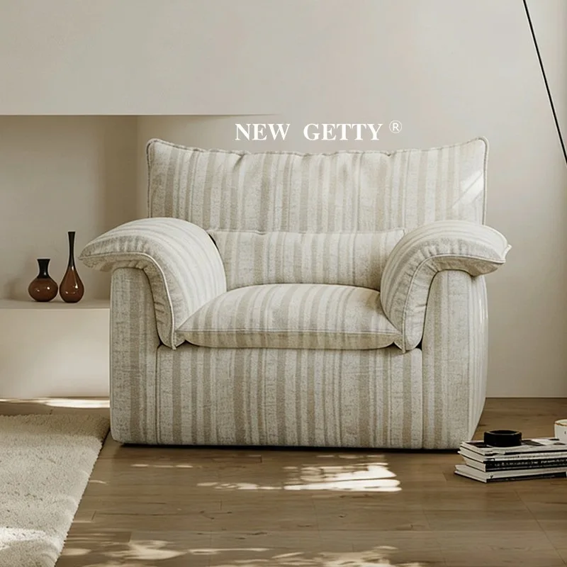 Wabi Stillwind can be fully disassembled and washed soufflé single sofa chair living room small apartment retro casual fabric so