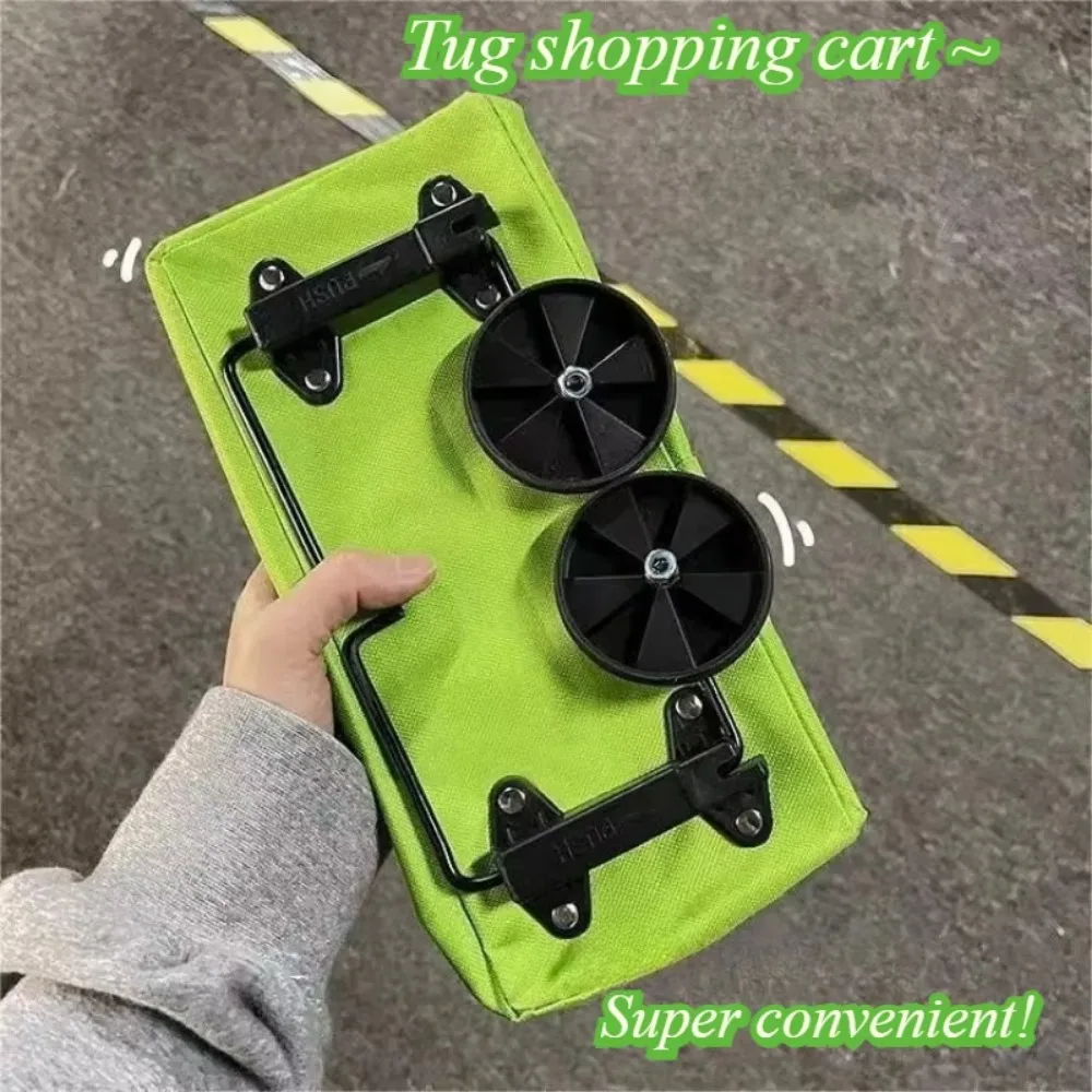 

New Shopping Cart Easy To Carry Collapsible Household Tote Bag Waterproof Supermarket Grocery Cart Storage Bag Bearing 25 Kg