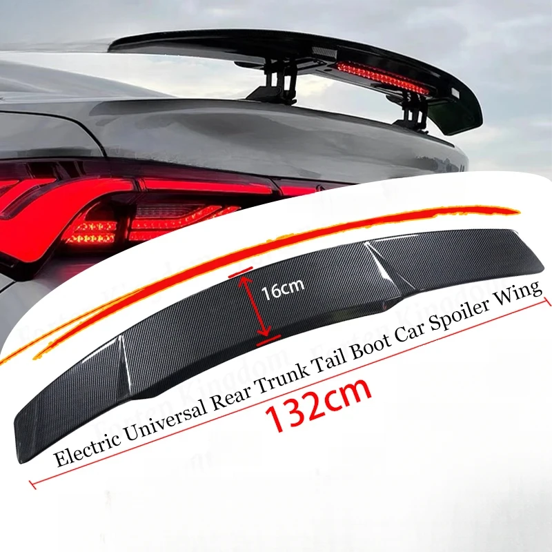 

Универсальный карбоновый спойлер для седанов и купе - автоматическое подъемно-опускное заднее крыло багажника с дистанционным управлением