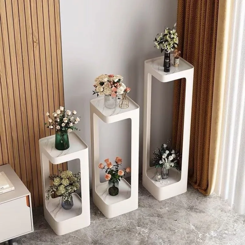 

New light luxury flower stand simple display stand multi-layer rack balcony indoor iron floor-standing flower pot