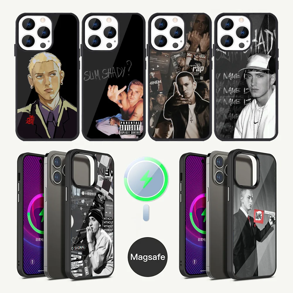 Hiphop Slim Shady E-Eminems Phone Case For iPhone 16,15,14,13,12,11,Plus,Pro,Max Mini Magsafe Magnetic Wireless Charging