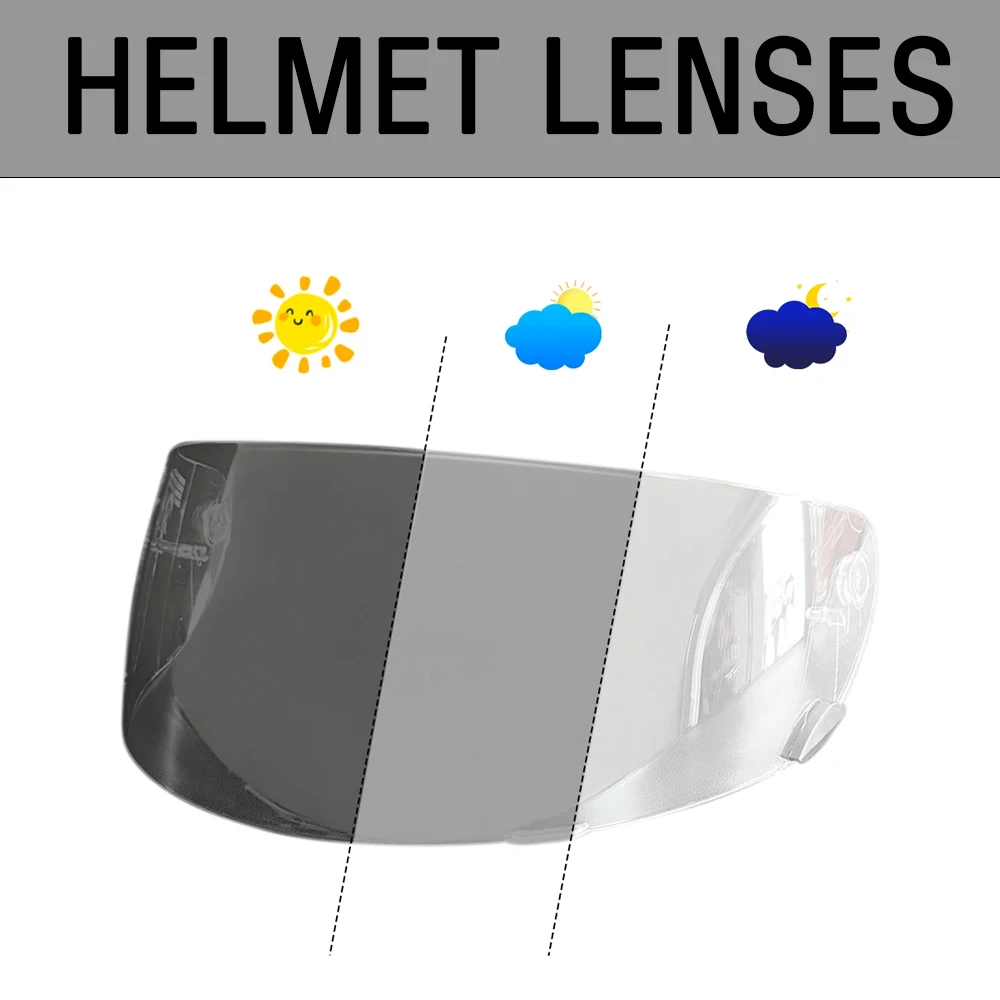 

For BELL Qualifier DLX MIPS Vortex Revolver RS-1 RS-2 helmet Photochromic Visor Anti-UV PC visor Lens hromic Smoke Dark Visor
