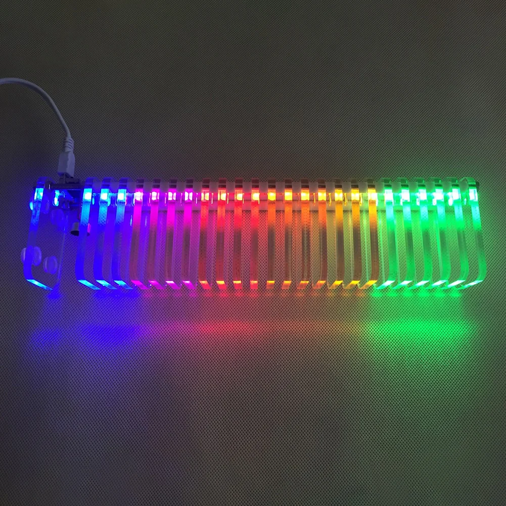 محلل مستوى الصوت مع USB محلل الصوت الصوت متخيل 29*4*7.5 سنتيمتر LED VU متر عدة 16 قطعة تصميم حجم صغير #2