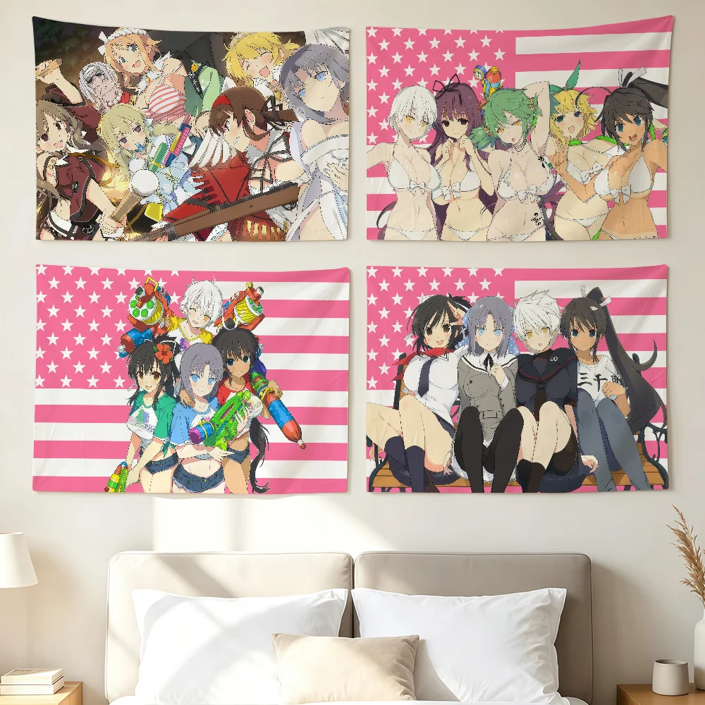 Game S-Senran Kagura-S Flag Wall Decorations Home Decor Suitable For Living Rooms Bedrooms Dormitories Parties And Holidays