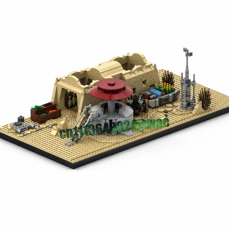 NOUVEAU Modèle MOC Scène du Marché du Désert 1001 Pièces, Puzzle Personnalisé, Jouet Éducatif à Assembler Soi-même, Cadeau Populaire, Briques de Collection et d'Exposition
