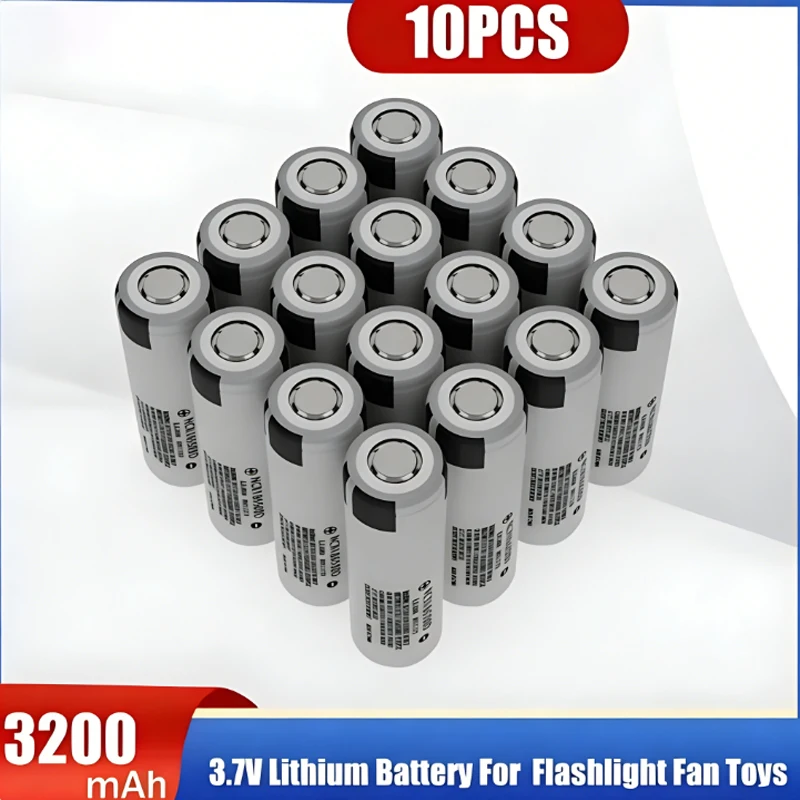 

⭐️2026 ️4-20PCS 18650 NCR18650BD 10A 3.7V 3200mAh Rechargeable Lithium Battery For Flashlights Clock Powerful Torch Camera Fan