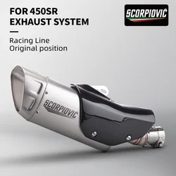 Slip On For CFMOTO 450SR 450 NK SR 2022 2023 Motorcycle Exhaust Stainless steel Muffler Escape Moto Modify 51mm Middle Link Pipe