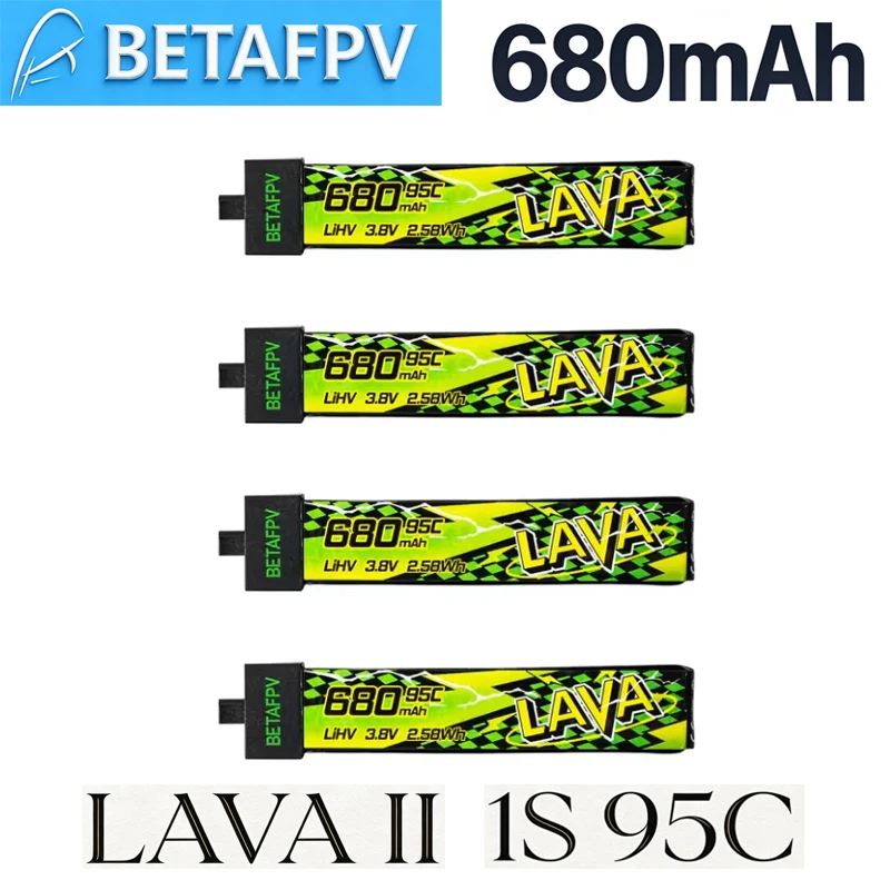 NEU BETAFPV LAVA II 1S 95C Akku 680 mAh 3,8V LiHV Akku BT2.0 Für Air65 Air75 Meteor75 Pro Cetus Pro