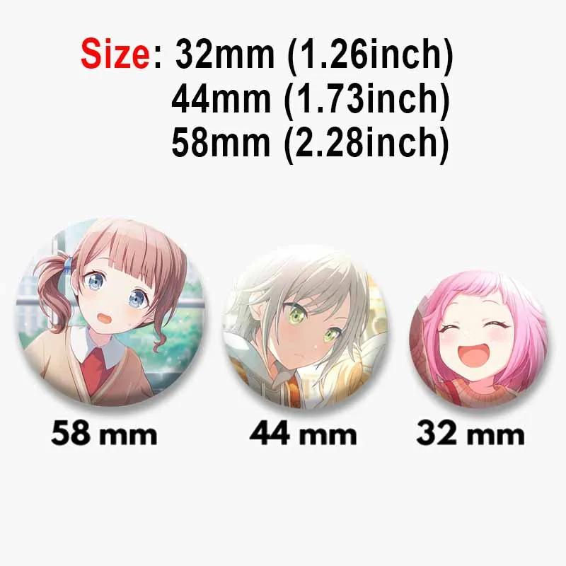 Game PJSK Virtual Singer Button Pins Cartoon Emu Otori Brooch Bag Hat Clothes Decor Badge Cute Collectible Jewelry Gift for Fans