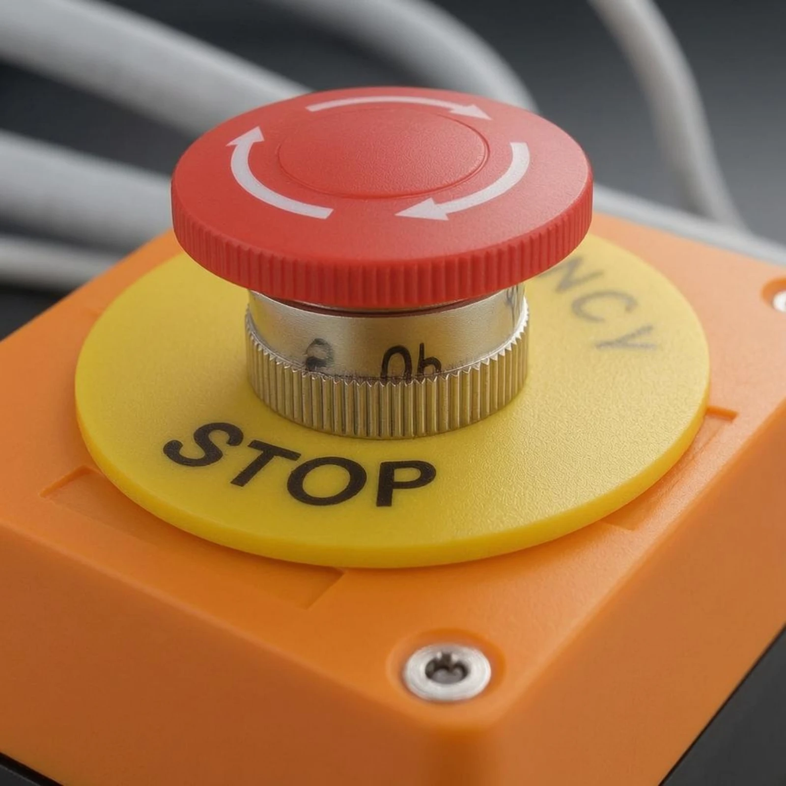 

Emergency Stop Pushbutton Two Contact Safety Control Box Electrical Part Screw Secured