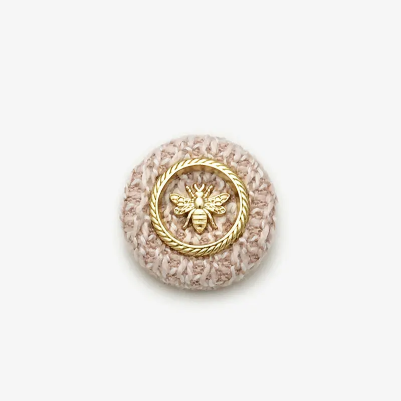 6 قطعة 20/23 مللي متر أزرار عرقوب معدنية تصميم النحل مع نسيج الغزل ل معطف سترة الحرفية لوازم الخياطة أزرار خياطة جديد