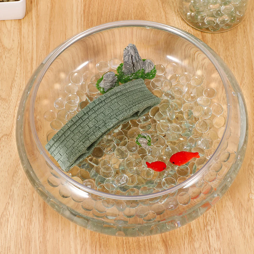 

200Pcs Glass Flat Beads Clear Aquarium Stones Vase Fillers Flowerpot Pebbles Fish Tank DIY Craft Decorations Stone Decor