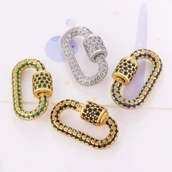 Juya Handmade Decorative Connector Fasteners Spiral Bolt Carabiner Clasps Accessories For DIY Women Punk Pendant Jewelry Making