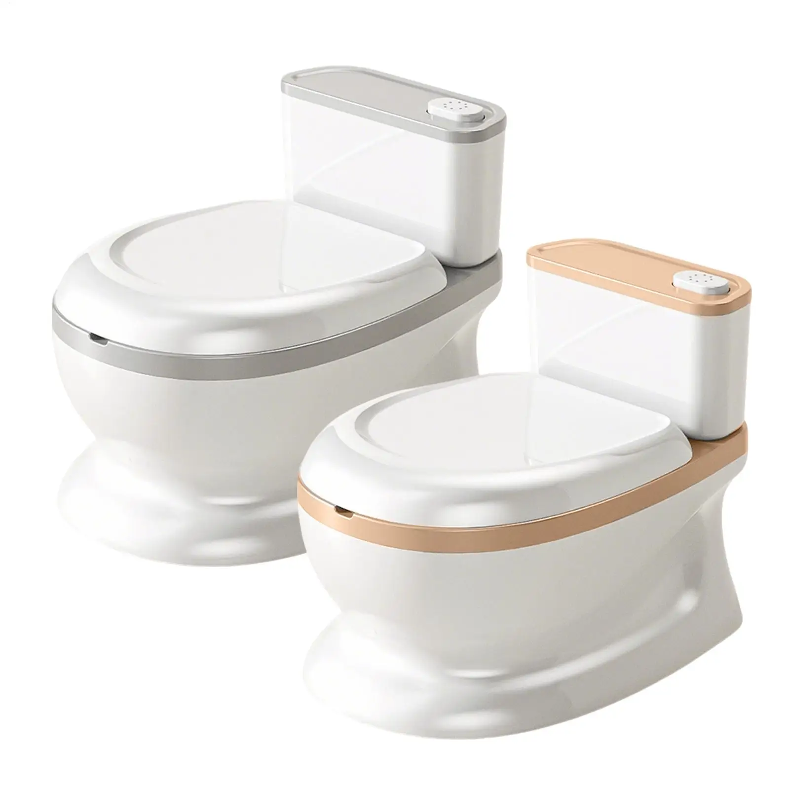 

Kids Potty Training Toilet Realistic Flush Button Children Potty Trainer Toilet For 1-3 Years Old Boys Preschoolers Bathroom