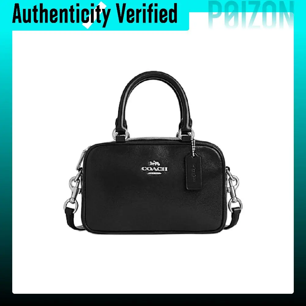 COACH SATCHEL Cow Leather Shoulder Bag, Crossbody Bag, Handbag Small Women's Black CW190-SVBK