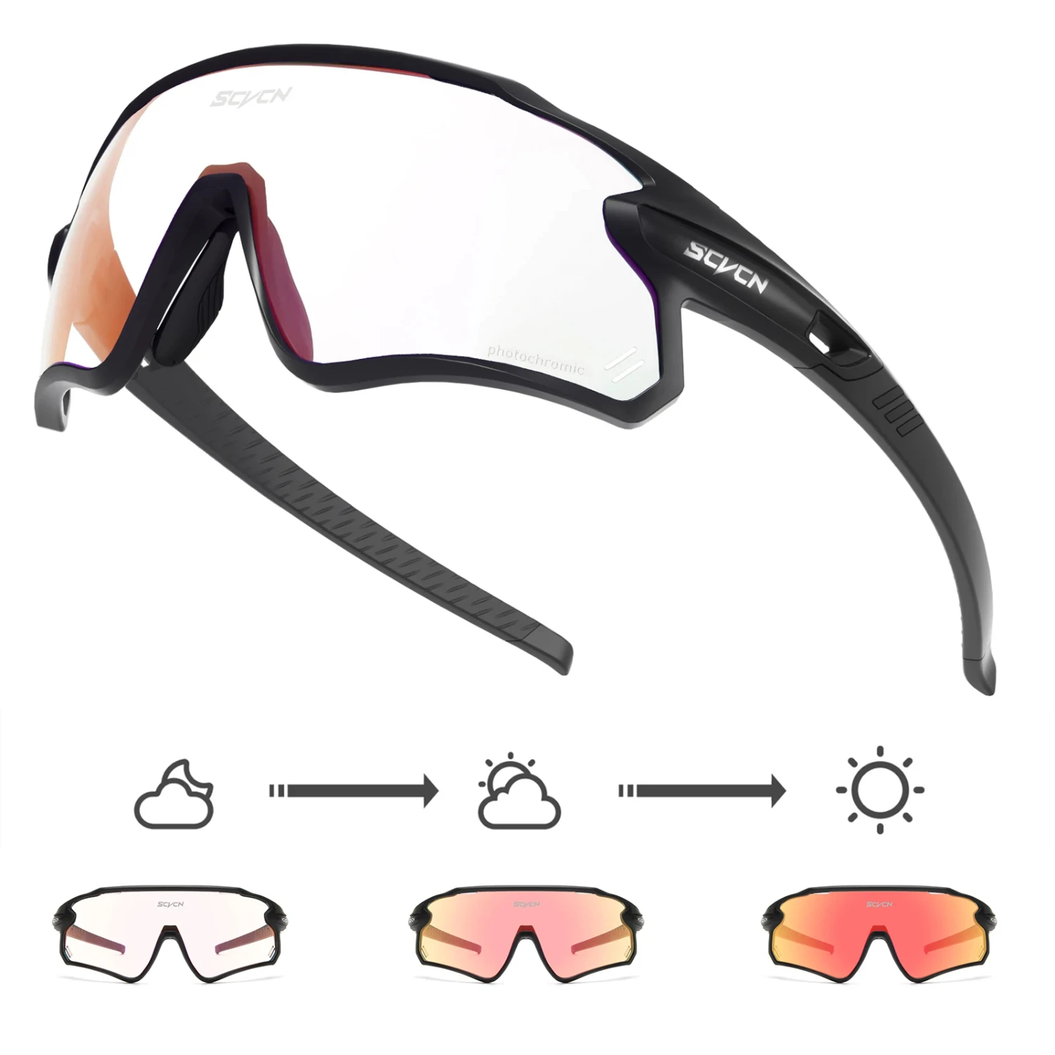 

Photochromic Sunglasses Men Cycling Glasses Women Outdoor Sports Bicycle UV400 Goggles Climbing MTB Road Bike Eyewear Scicon