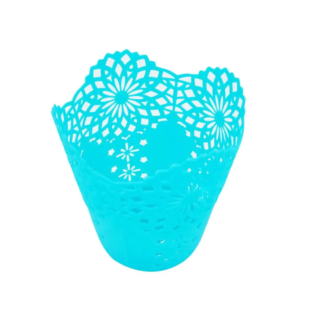 Desktop Hollow Flower Pen Holder Bucket Box Makeup Brush Pencil Storage Case Rotatable Pencil Storage Box Student Desktop Office