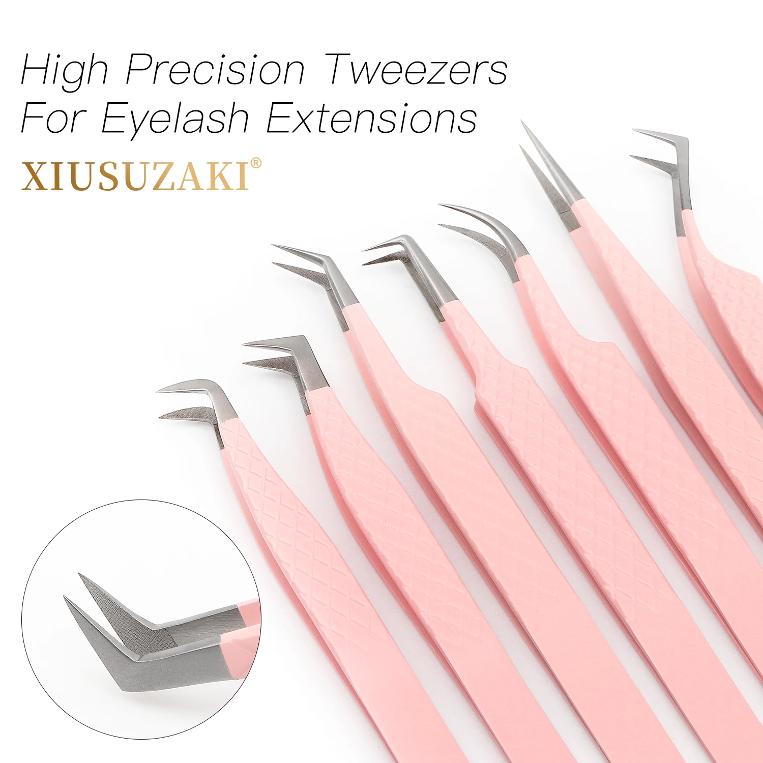 XIUSUZAKI Hoge Precisie Fiber Tip Pincet voor Wimper Extensions Mega Volume Nertsen Wimpers Valse Wimpers Makeup Tools Leverancier