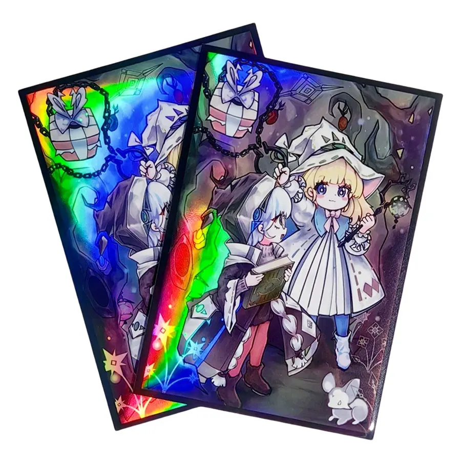 50ct Holographic Flashing Sleeves (Arianna The Labrynth Servant) Top Loading Trading Card Sleeves 63X90MM Deck Protector for YGO