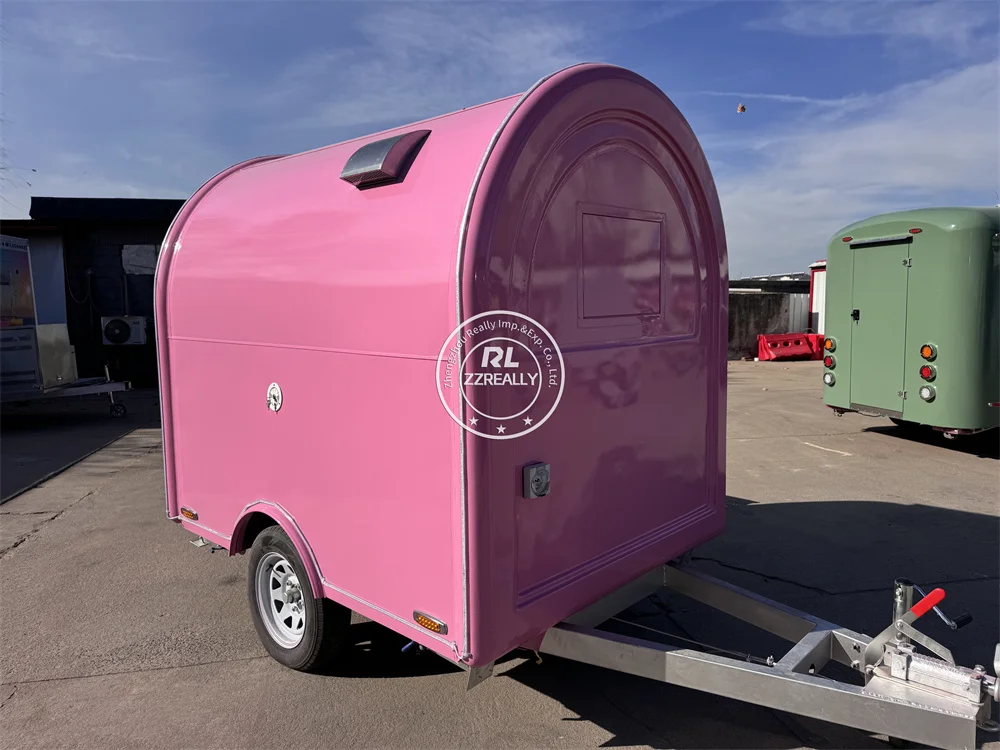 Street Multifunctional Mobile Coffee Ice Cream Cart Food Trailer Fully Equipped Mobile Kitchen Food Truck For Sale - Image 4