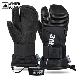 Ski Gloves Kevlar Wear-resistant Material Waterproof and Warm snowboard Ski Gloves Men's and Women's Skiing Equipment Winter