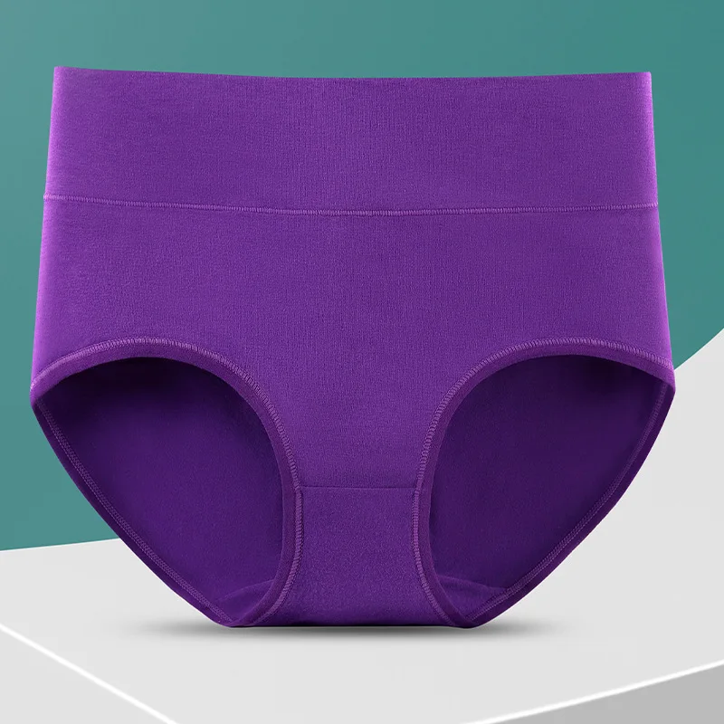 Neue 4 Teile/los Hohe Taille Höschen Frauen Unterwäsche Plus Größe Baumwolle Slip Mädchen Shaper Bauch Unterhose Weibliche Sexy Wäsche – Detail 9