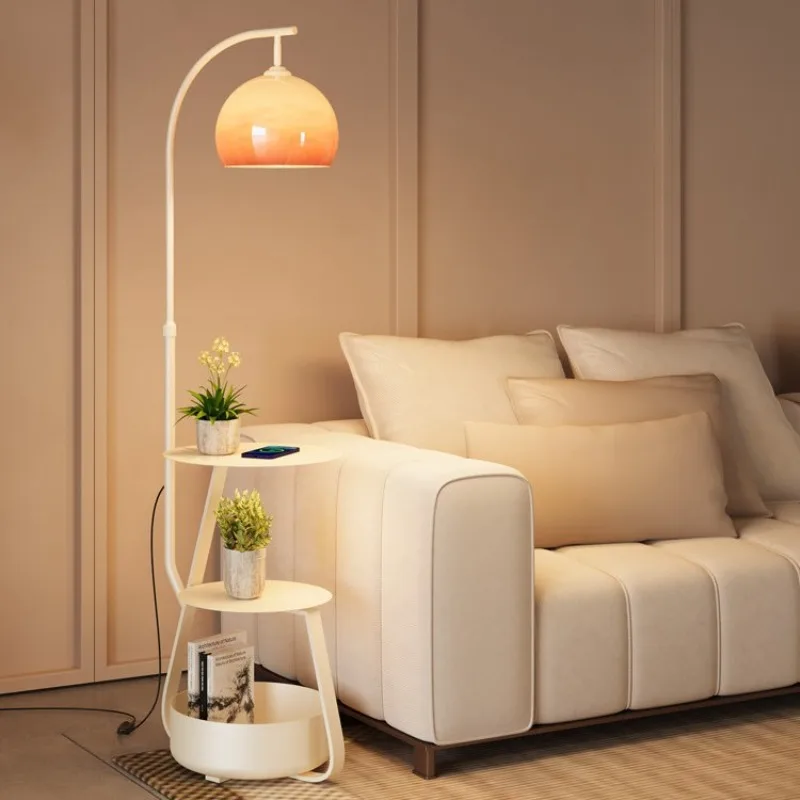 Shelf floor lamp living room sofa side coffee table vertical desk lamp bedroom bedside atmosphere grapefruit lamp