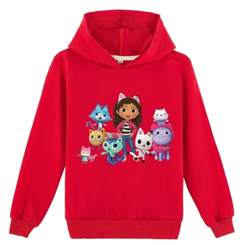 Gabbys Doll House Hoodie Children Spring Autumn Kids Long Sleeve Coats Boys Gabbys Cats Sweatshirt Girls Casual Clothes